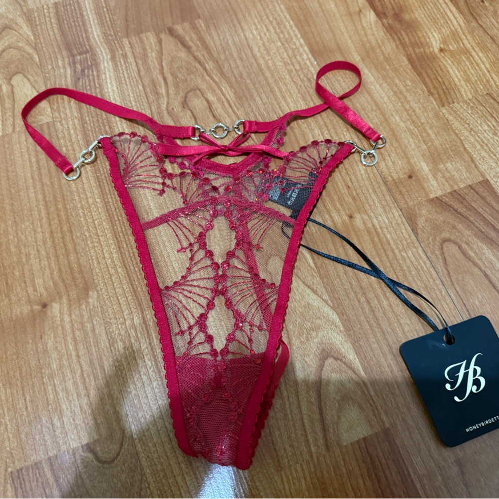 Honey Birdette Ruby Sheer Lace Panties